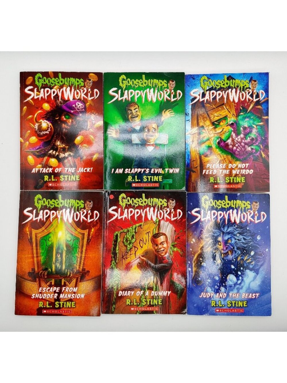 Goosebumps Book Lot Slappy World Paperback Chapter Books Novels 2,3,4,5,10,15
